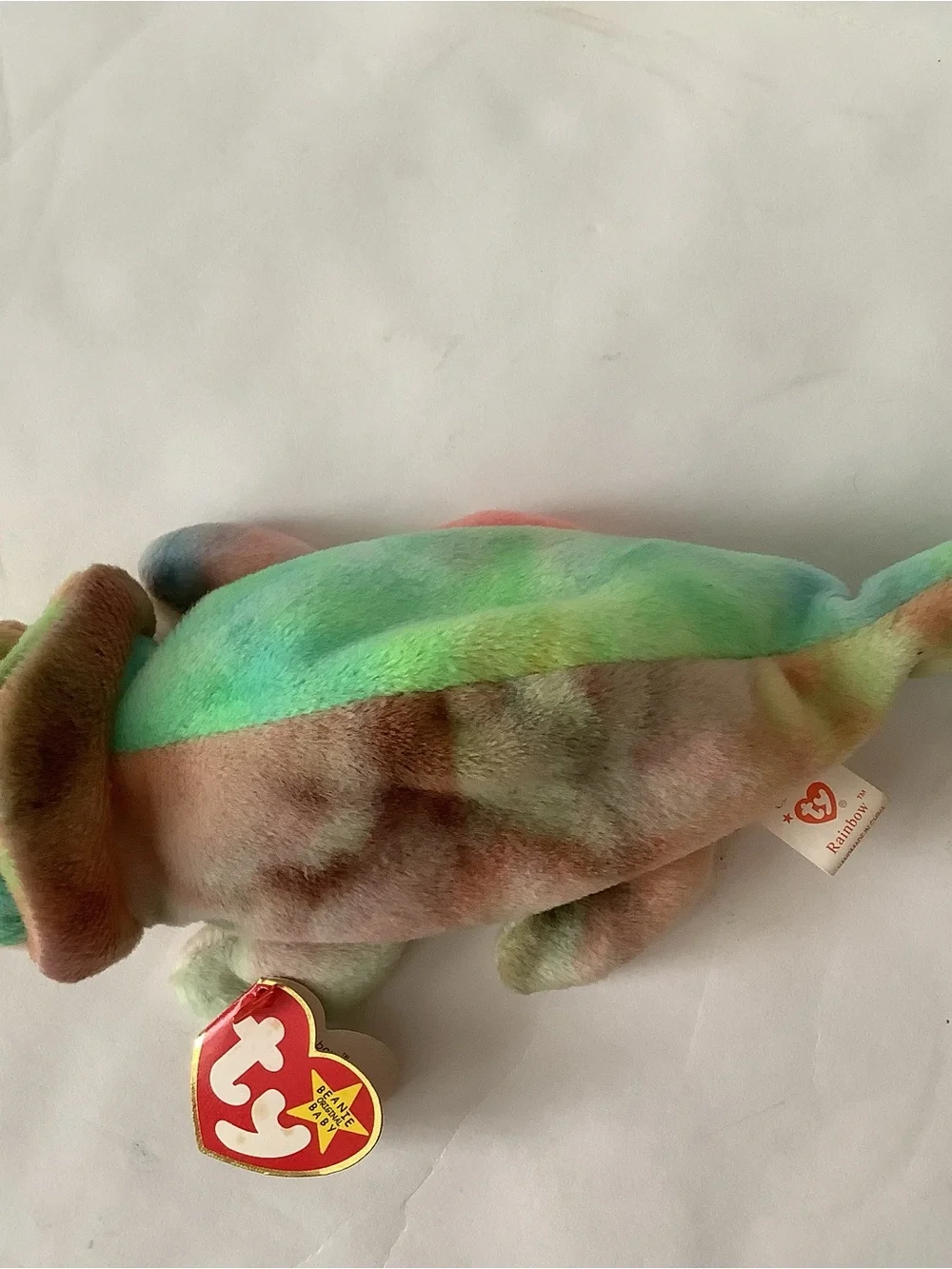 Ty beanie baby rainbow, Iggy, the Laguana chameleon lizard.